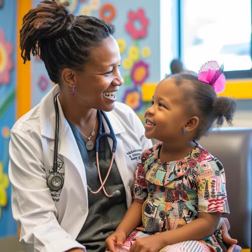 Child at the doctors
