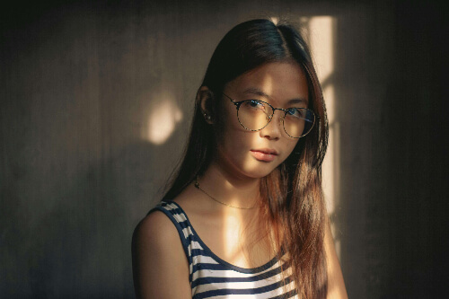 Confident tween girl.