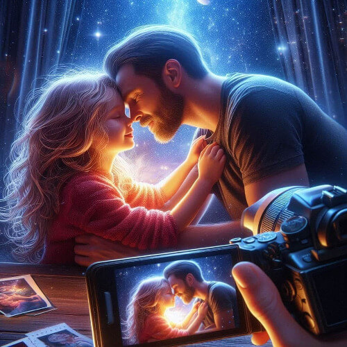 Dad and daughter love.