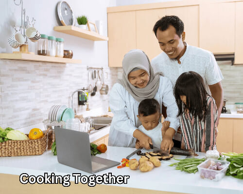 cooking together