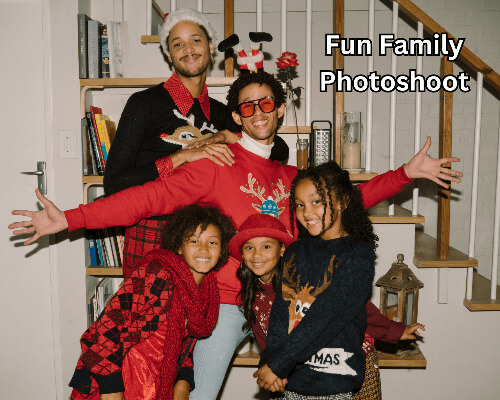 Fun family photo shot