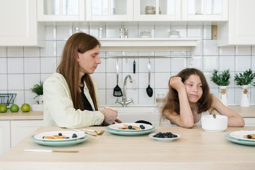 Girl not listening to dad.