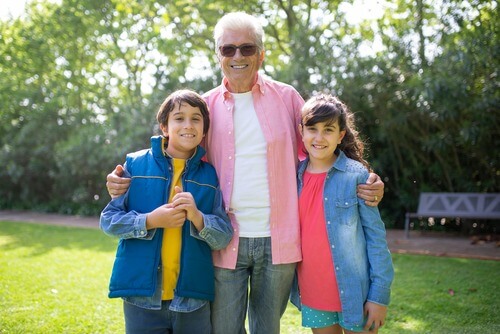 What are Parental Rights - Grandpa with grandkids outdoors