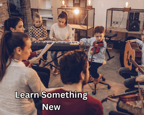 Kids playing instruments