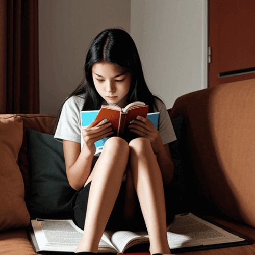 Raising an emotionally intense child, girl reading book. 