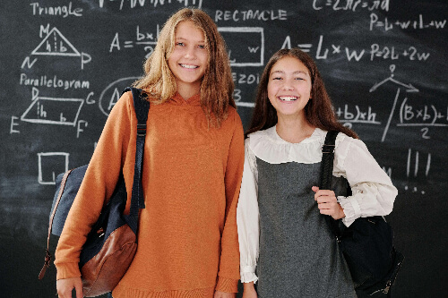 Two confident teenagers
