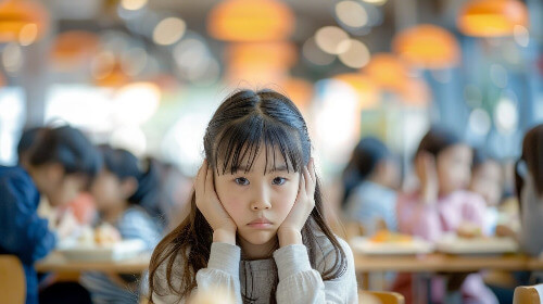 Upset girl possible toxic parents