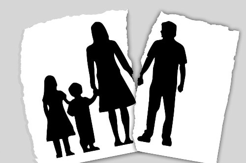 divorced family silhouette divorced family silhouette