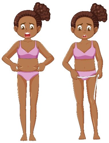 Girl with body image issues.