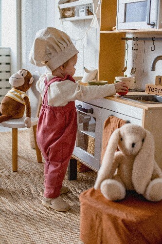 girl playing house.