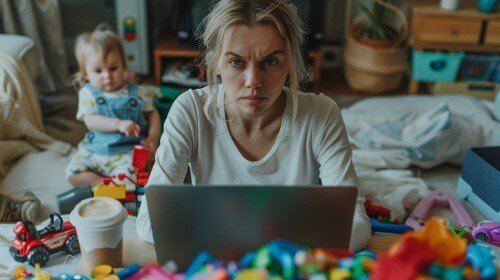 Single mom stressed