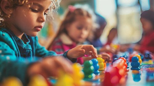 Toddlers playing